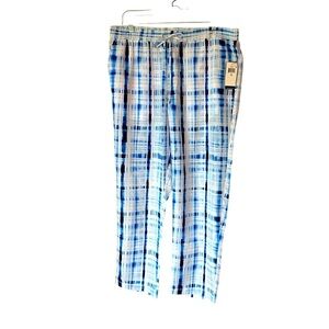 LAUREN Ralph Lauren Blue Plaid Flowy Summer Pants, 14